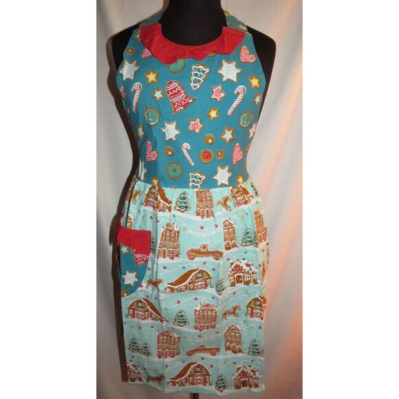 The Pioneer Woman Gingerbread Apron Oven Mitt Potholder Set Kitchen Cooking - Picture 2 of 9